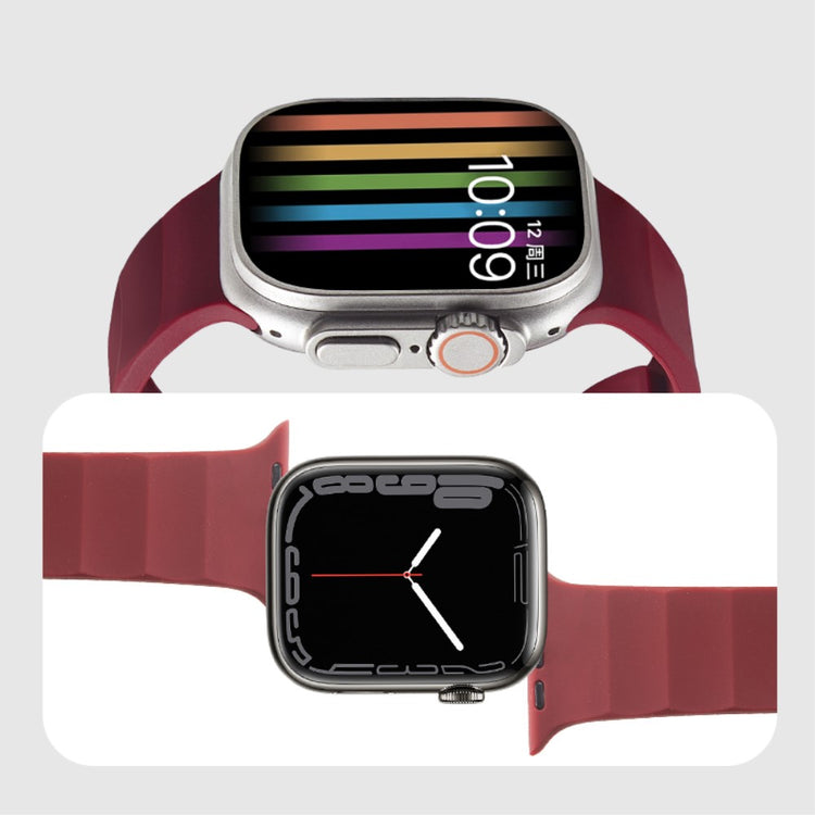 Mega Elegant Silikone Universal Rem passer til Apple Smartwatch - Gul#serie_9
