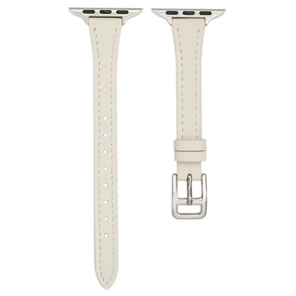 Apple Watch Series 9 45mm / Ultra 2 Genuine leather strap - White#serie_5