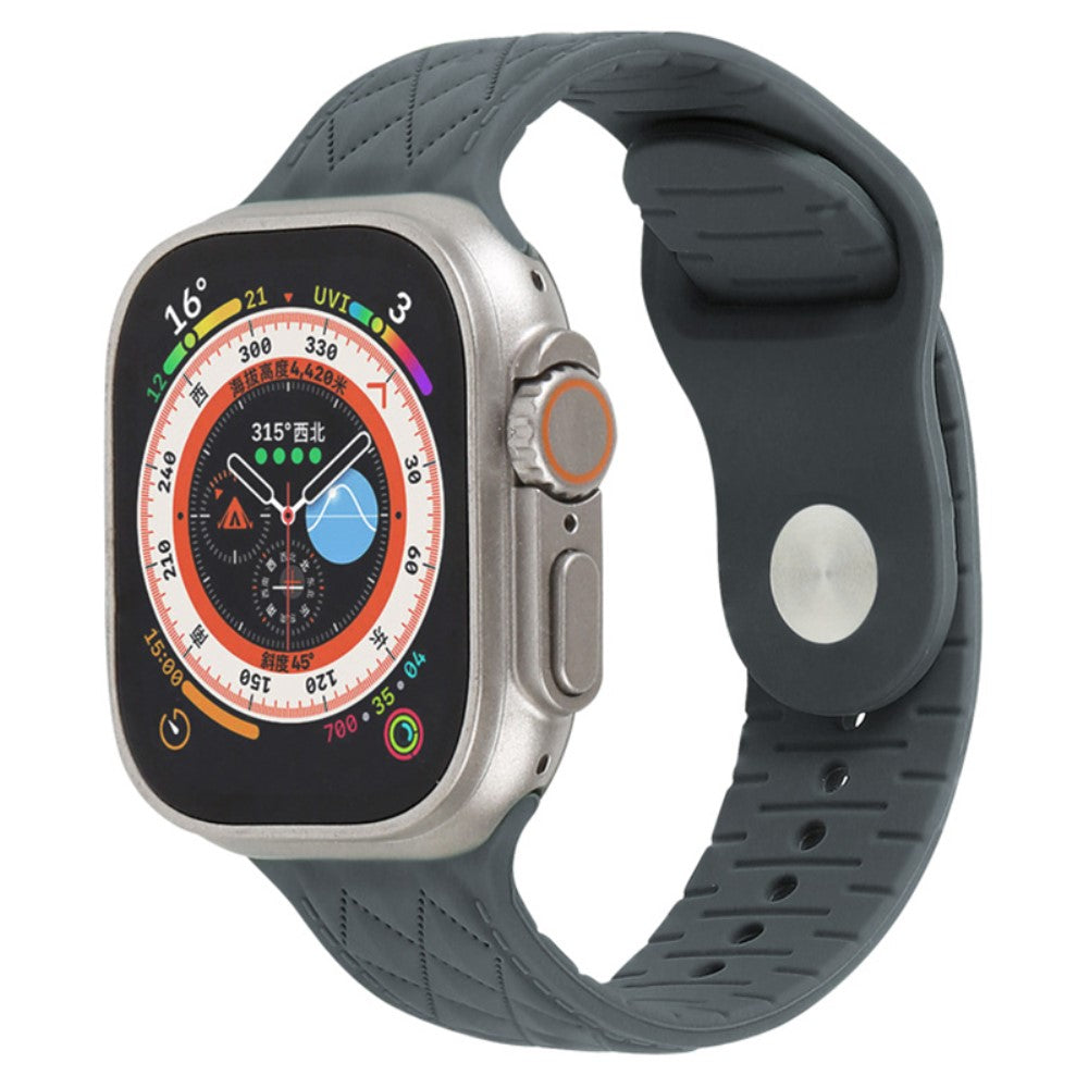 Fantastisk Silikone Universal Rem passer til Apple Smartwatch - Sølv#serie_1