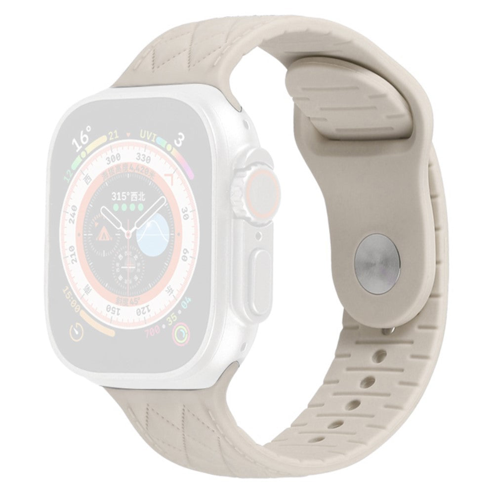 Apple Watch Series 9 41mm textured silicone strap - Starlight#serie_10