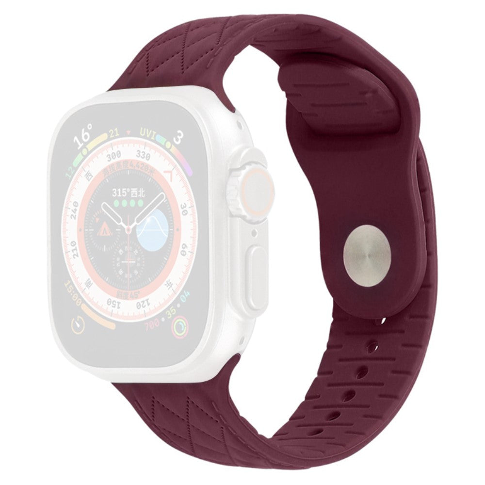 Apple Watch Series 9 41mm textured silicone strap - Wine Red#serie_13