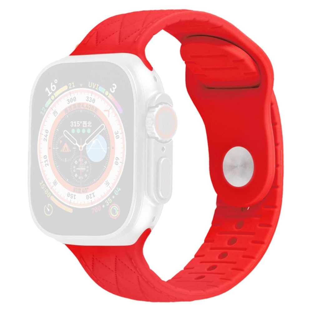 Apple Watch Series 9 41mm textured silicone strap - Red#serie_15