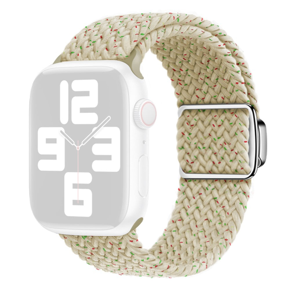 Apple Watch Series 9 41mm nylon braided strap - Starlight Color Dots#serie_12