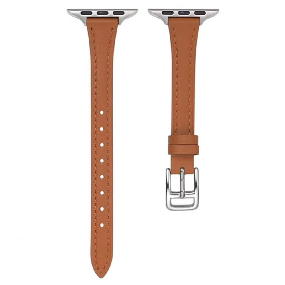 Apple Watch Series 9 41mm Genuine leather strap - Brown#serie_3