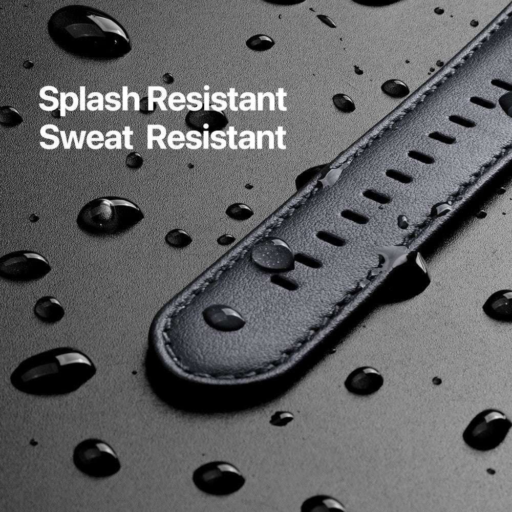 Skøn Metal Og Kunstlæder Universal Rem passer til Apple Smartwatch - Blå#serie_2