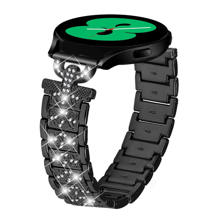 Yndigt Metal Og Rhinsten Universal Rem passer til Samsung Smartwatch - Sort#serie_2