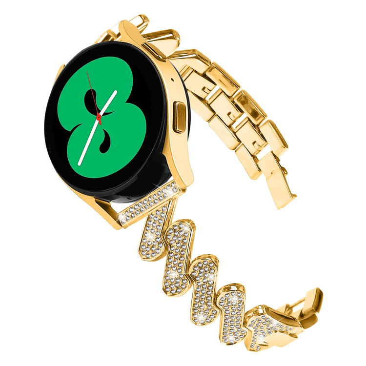 Supercool Metal Og Rhinsten Universal Rem passer til Smartwatch - Guld#serie_2