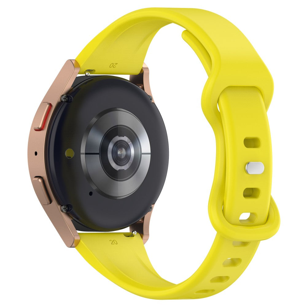 Rigtigt Rart Silikone Universal Rem passer til Smartwatch - Gul#serie_6