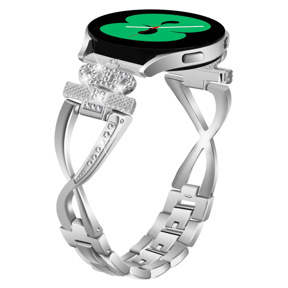 Godt Metal Og Rhinsten Universal Rem passer til Samsung Smartwatch - Sølv#serie_3