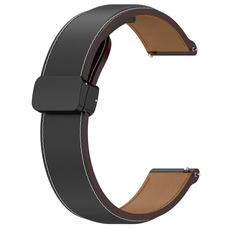 Vildt Godt Ægte Læder Universal Rem passer til Samsung Smartwatch - Sort#serie_1
