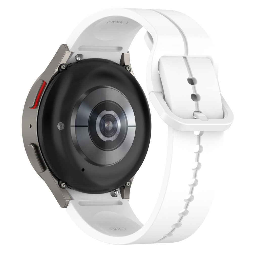 20mm silicone groove strap for Samsung Galaxy Watch 6 / 5 / 4 / 3 (41mm) - White#serie_2