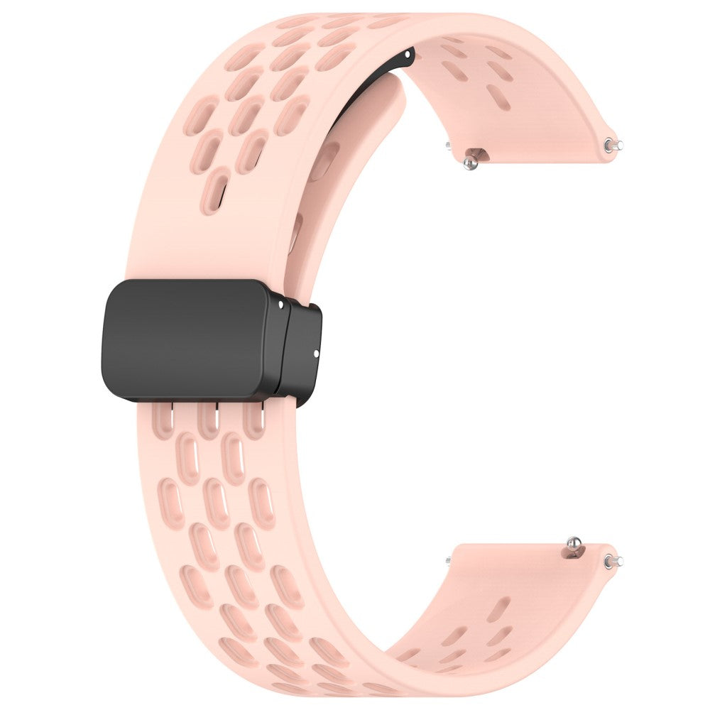Helt Vildt Cool Metal Og Silikone Universal Rem passer til Smartwatch - Pink#serie_8