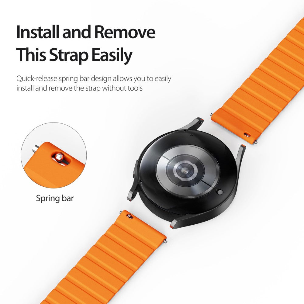 Fremragende Silikone Universal Rem passer til Smartwatch - Orange#serie_5