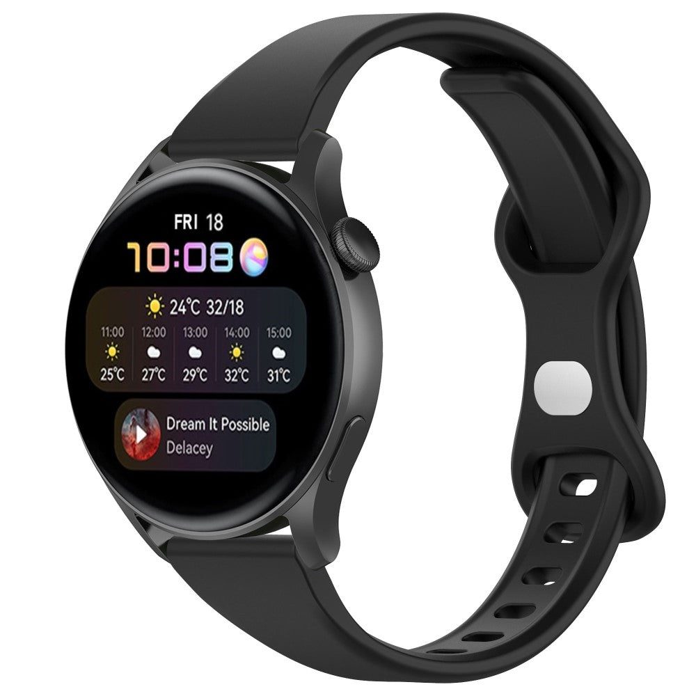 Superflot Silikone Universal Rem passer til Smartwatch - Sort#serie_1