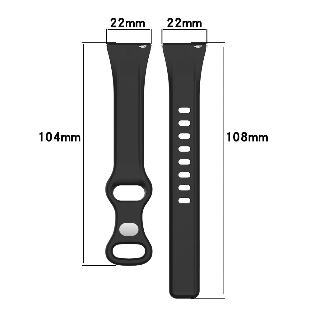 Superflot Silikone Universal Rem passer til Smartwatch - Sort#serie_1