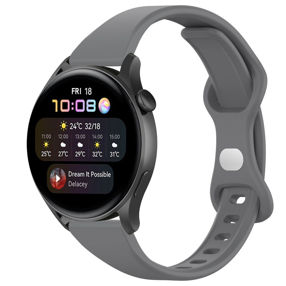 Superflot Silikone Universal Rem passer til Smartwatch - Sølv#serie_3