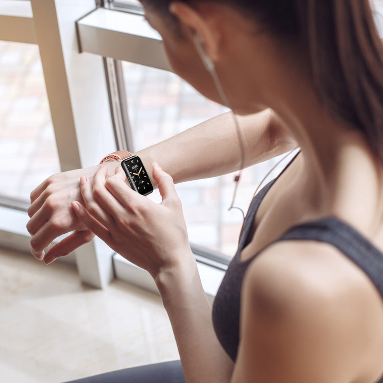 Vildt Rart Nylon Rem passer til Xiaomi Mi Band 7 Pro - Sort#serie_6