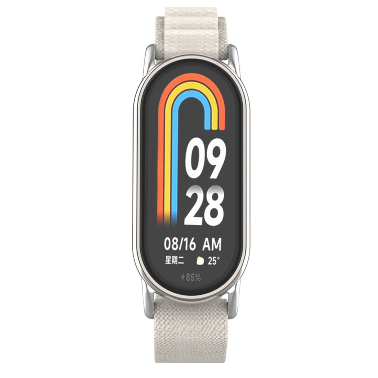 Meget Fed Nylon Rem passer til Xiaomi Smart Band 8 - Sølv#serie_2