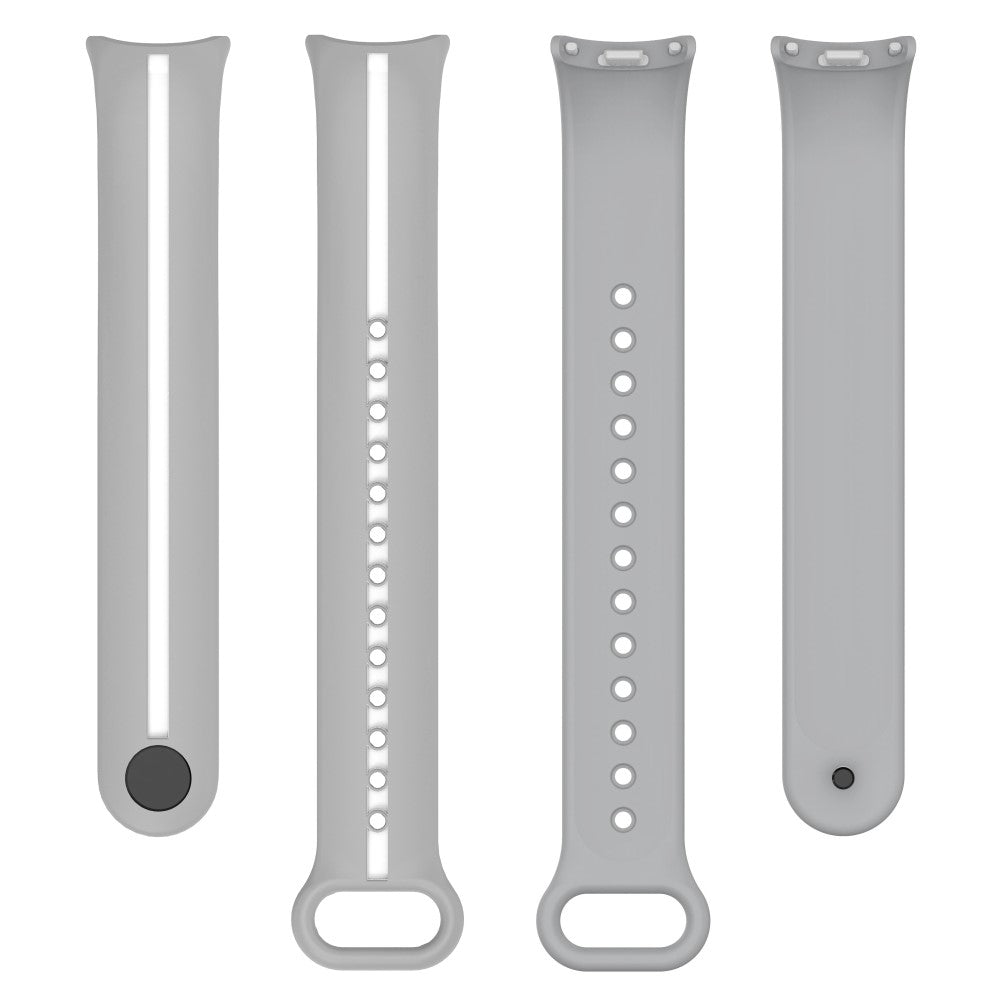 Vildt Flot Silikone Rem passer til Xiaomi Smart Band 8 - Sølv#serie_5
