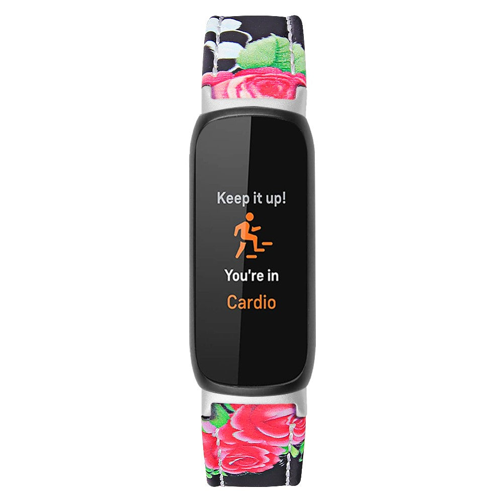 Solid Ægte Læder Rem passer til Fitbit Inspire 3 - Sort#serie_1