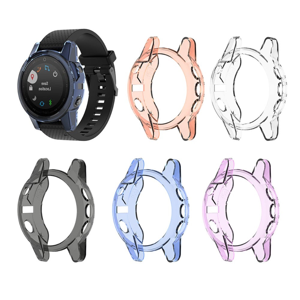 Super Fed Silikone Cover til Garmin Fenix 5S / Garmin Fenix 5S Plus - Sort#serie_4