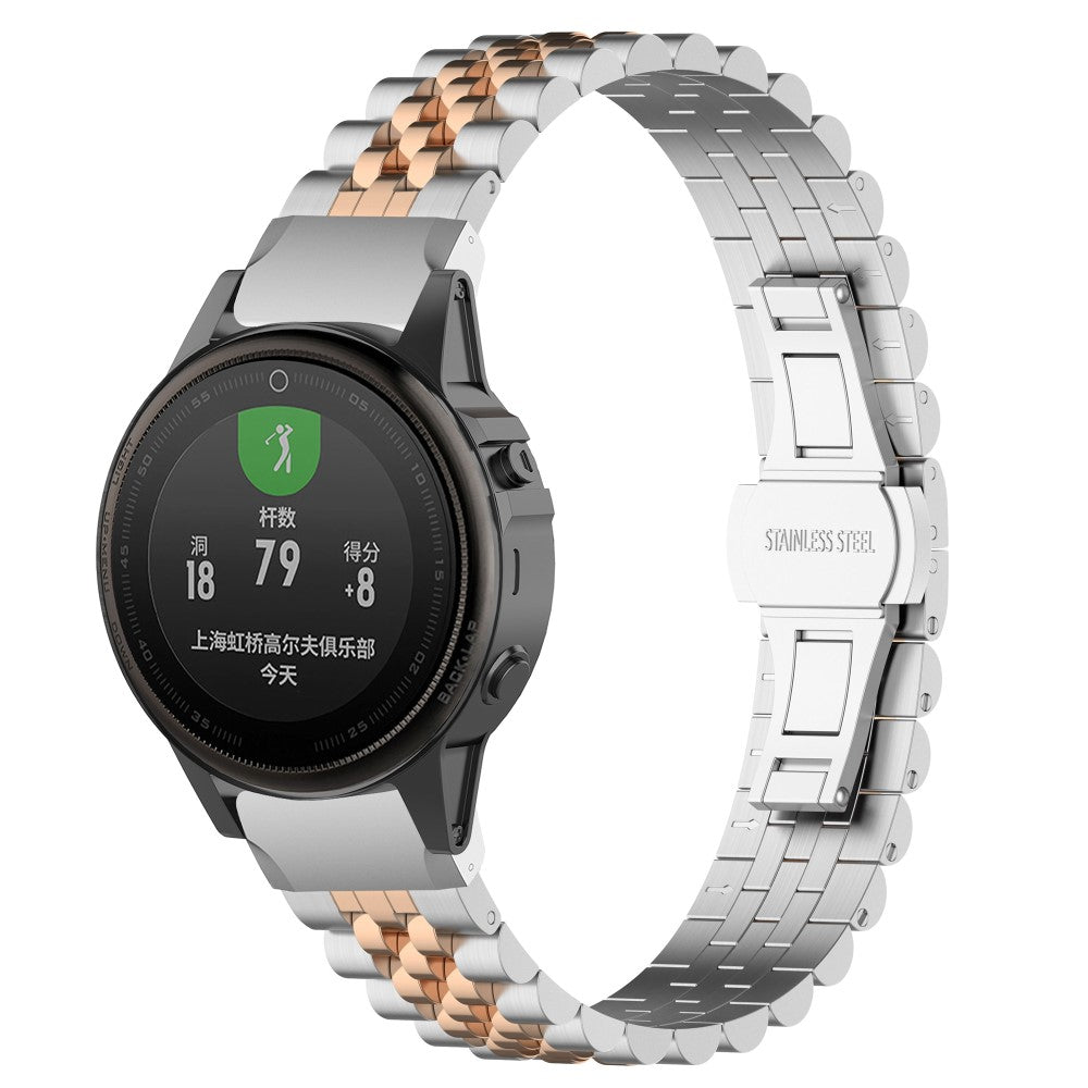 Mega Fantastisk Metal Universal Rem passer til Garmin Smartwatch - Pink#serie_8