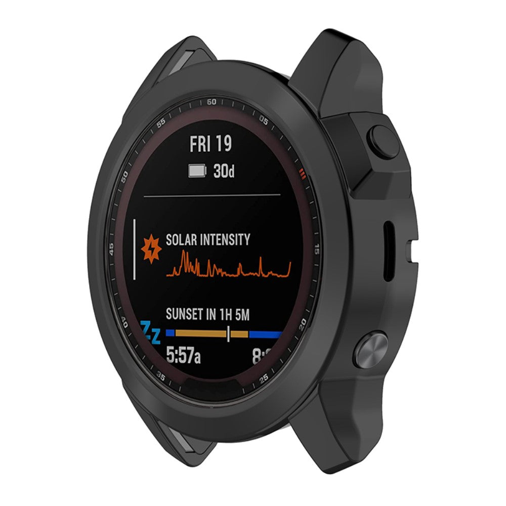 Meget Godt Silikone Cover til Garmin Fenix 7X - Sort#serie_1