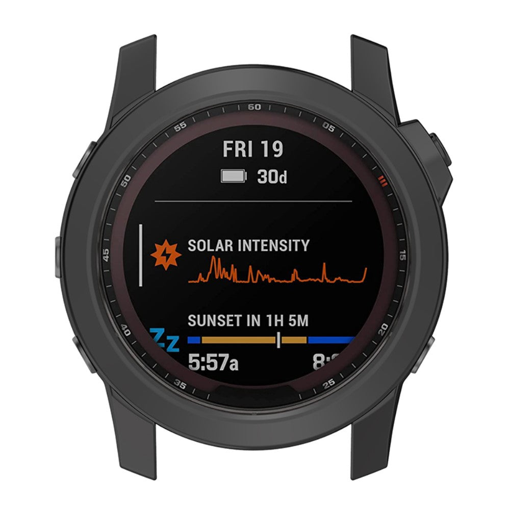 Meget Godt Silikone Cover til Garmin Fenix 7X - Sort#serie_1