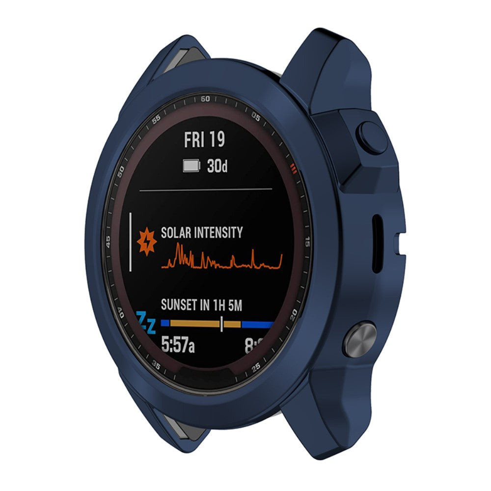 Meget Godt Silikone Cover til Garmin Fenix 7X - Blå#serie_4