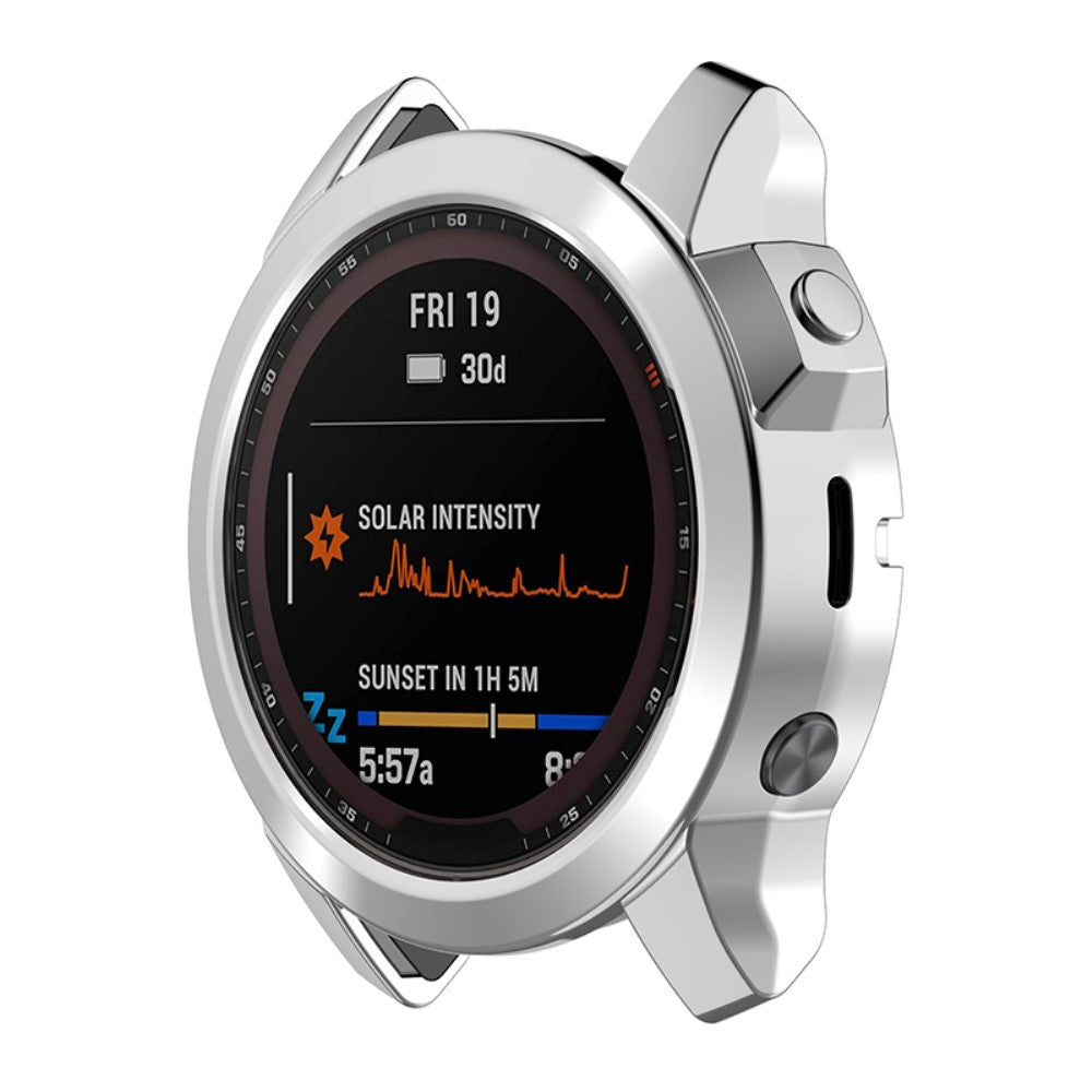 Meget Godt Silikone Cover til Garmin Fenix 7X - Sølv#serie_5