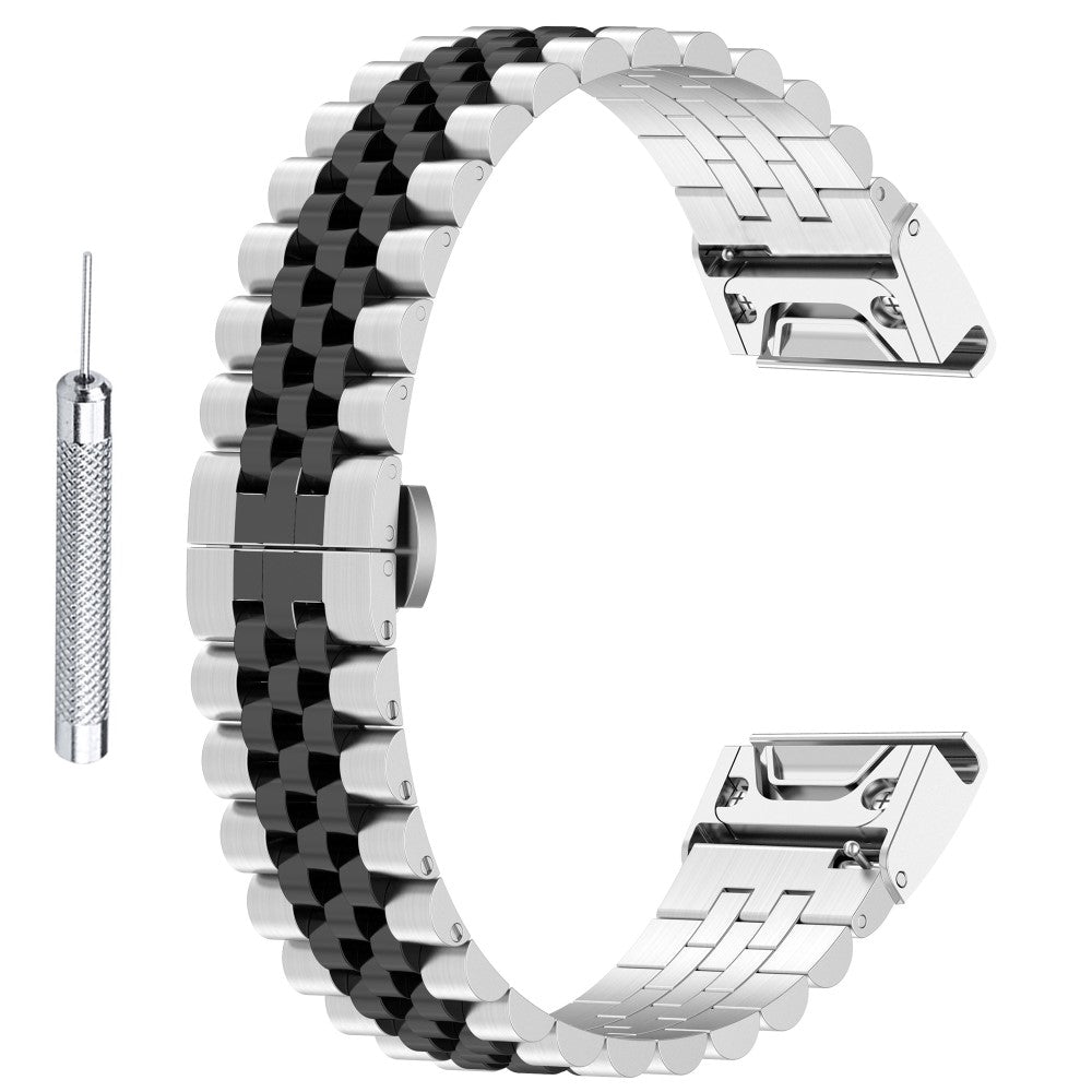 Super Kรธnt Metal Universal Rem passer til Garmin Smartwatch - Sรธlv#serie_1