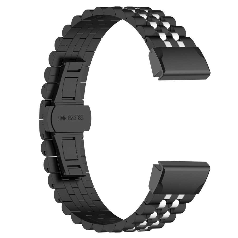 Super Kønt Metal Universal Rem passer til Garmin Smartwatch - Sort#serie_4