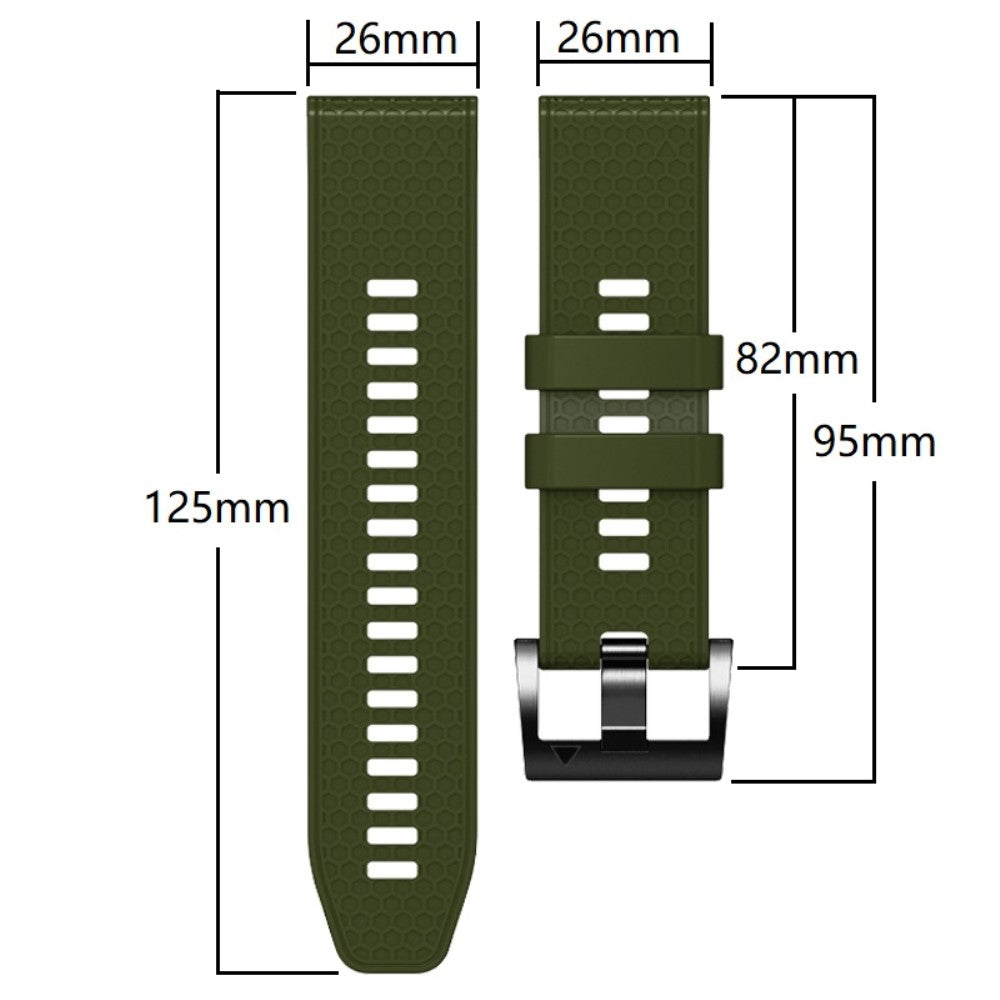 26mm dual-color dot texture silicone strap for Garmin Watch - Black+Grey#serie_6