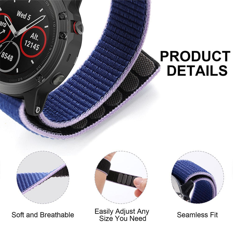 Vildt Sejt Nylon Universal Rem passer til Smartwatch - Blå#serie_1