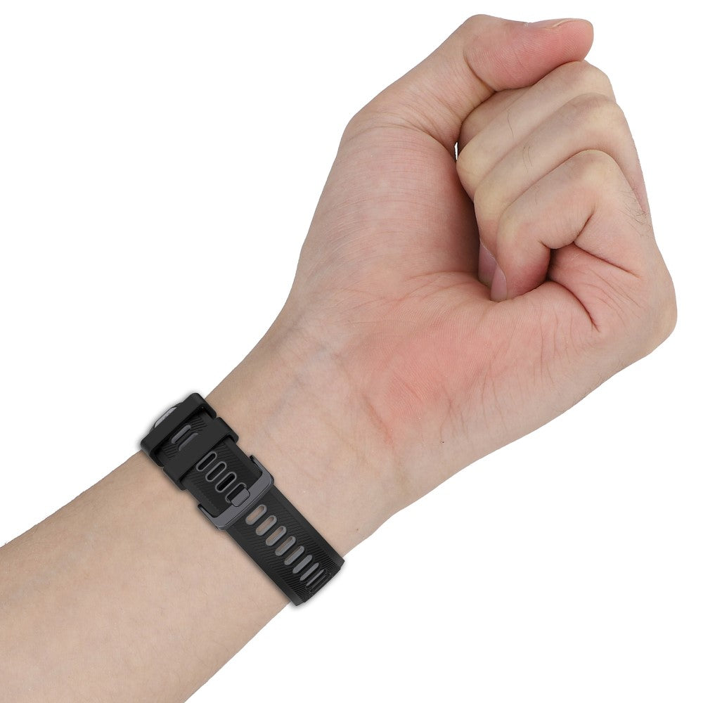 Super Slidstærk Silikone Universal Rem passer til Smartwatch - Sort#serie_1