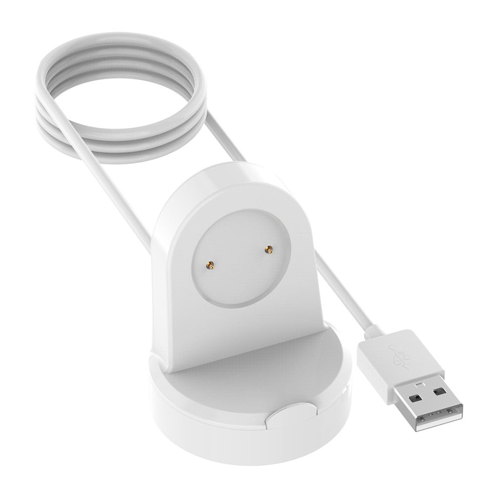 Plastik Magnetisk Ladestation passer til Smartwatch - Hvid#serie_2