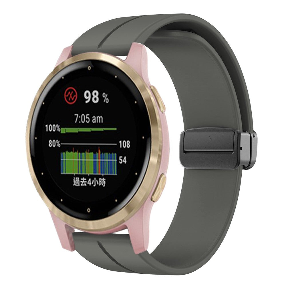 Rigtigt Sejt Silikone Universal Rem passer til Smartwatch - Sølv#serie_10