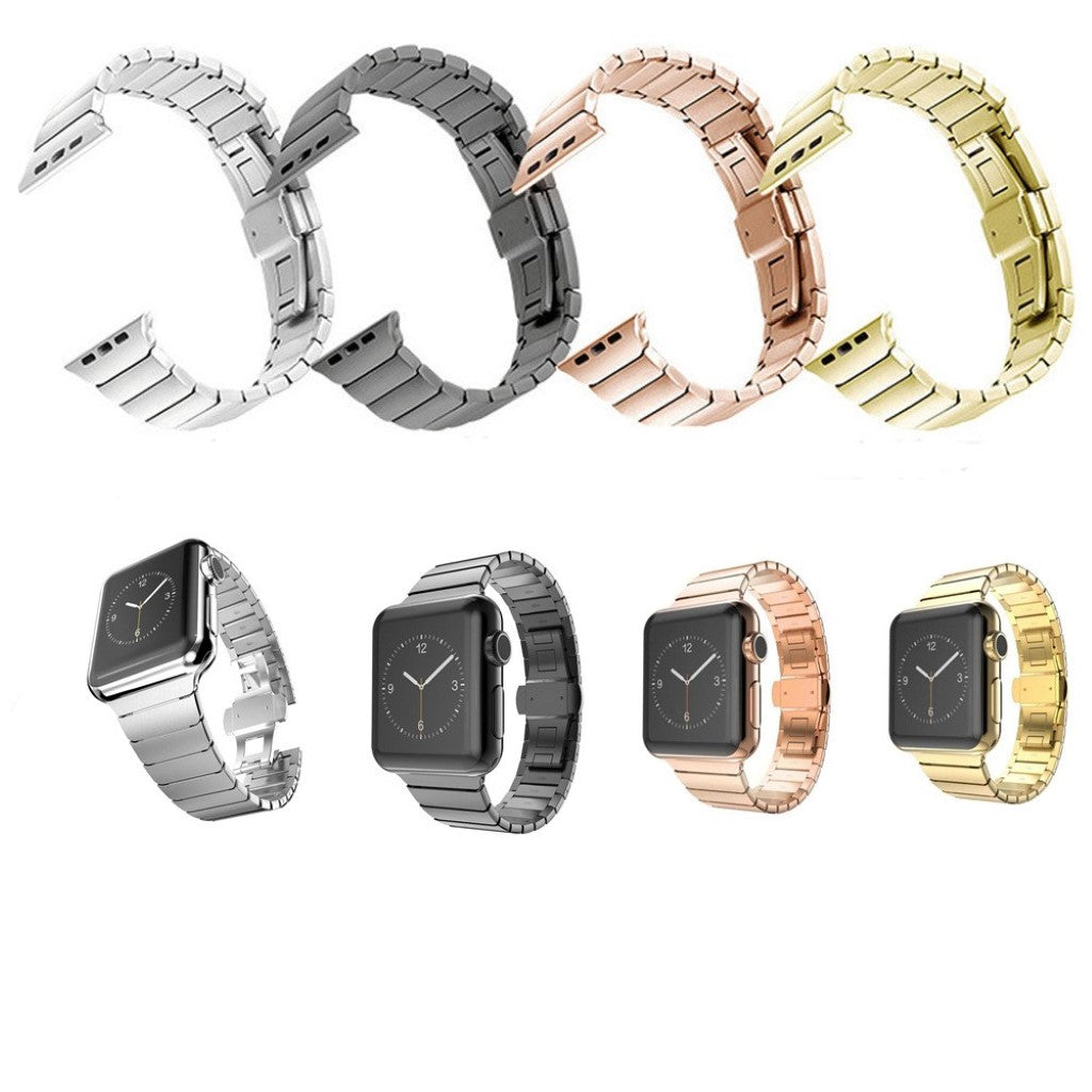 Rigtigt pænt Apple Watch Series 1-3 38mm Metal Rem - Sort#serie_4