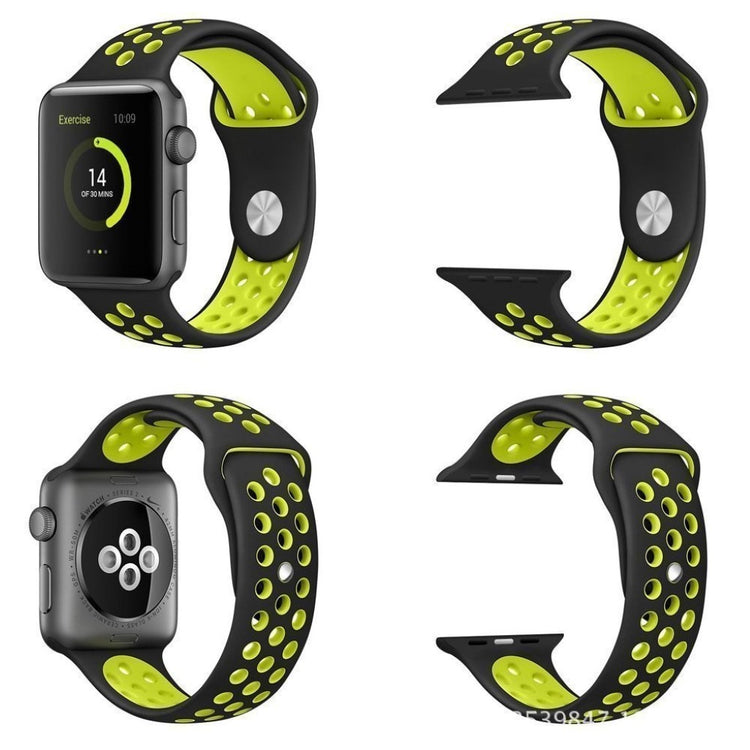 Super skøn Apple Watch Series 1-3 38mm Silikone Rem - Grøn#serie_1