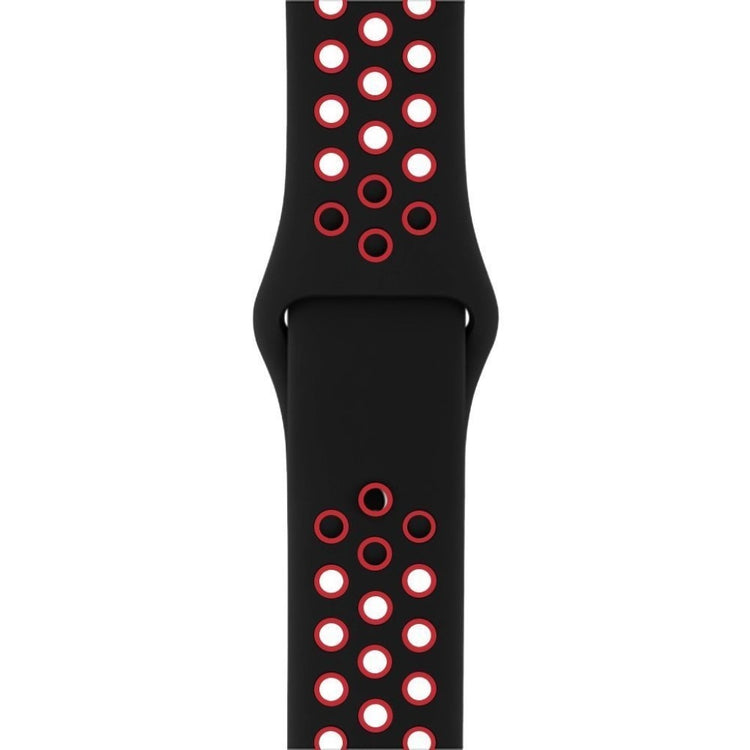 Super skøn Apple Watch Series 1-3 38mm Silikone Rem - Rød#serie_2