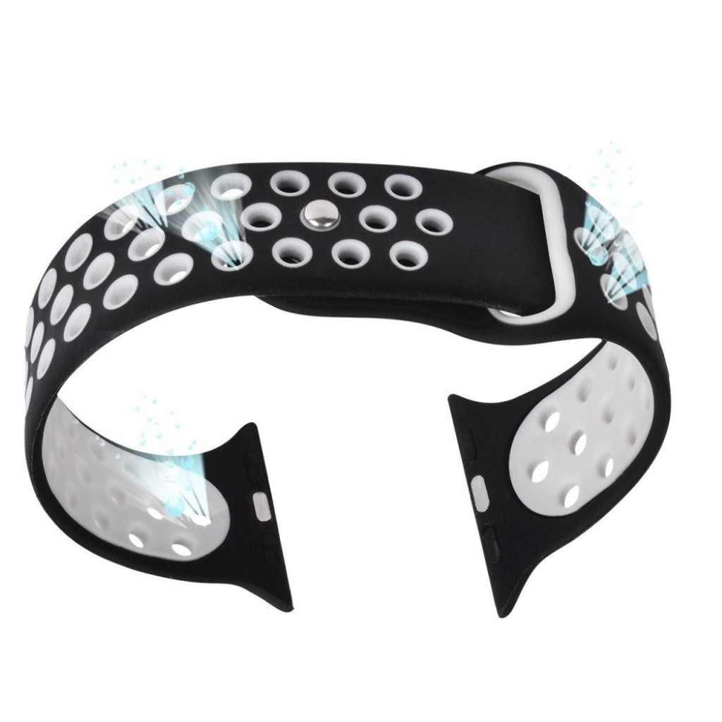 Super skøn Apple Watch Series 1-3 38mm Silikone Rem - Hvid#serie_4