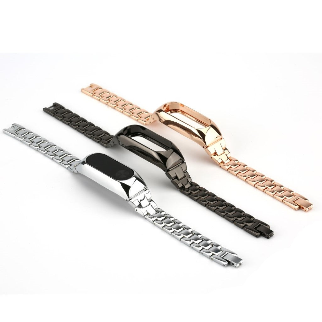 Stilfuld Xiaomi Mi Band 2 Metal Rem - Sølv#serie_2