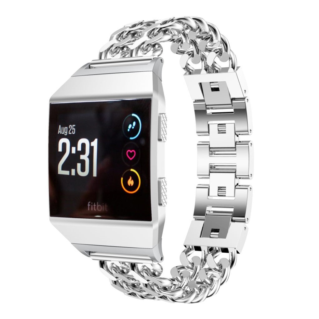 Super fint Fitbit Ionic Metal Rem - Sølv#serie_3