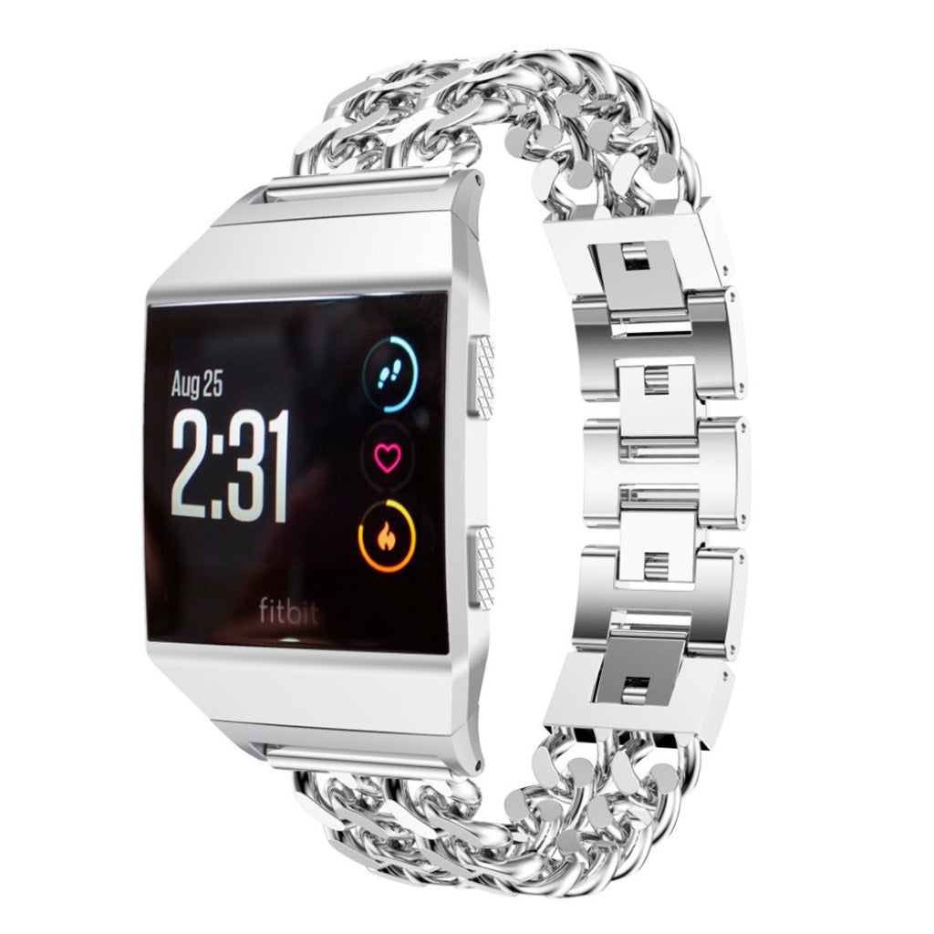 Super fint Fitbit Ionic Metal Rem - Sølv#serie_3