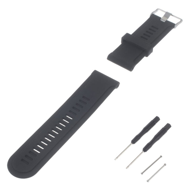 Godt Garmin Fenix 3 Silikone Rem - Sort#serie_4