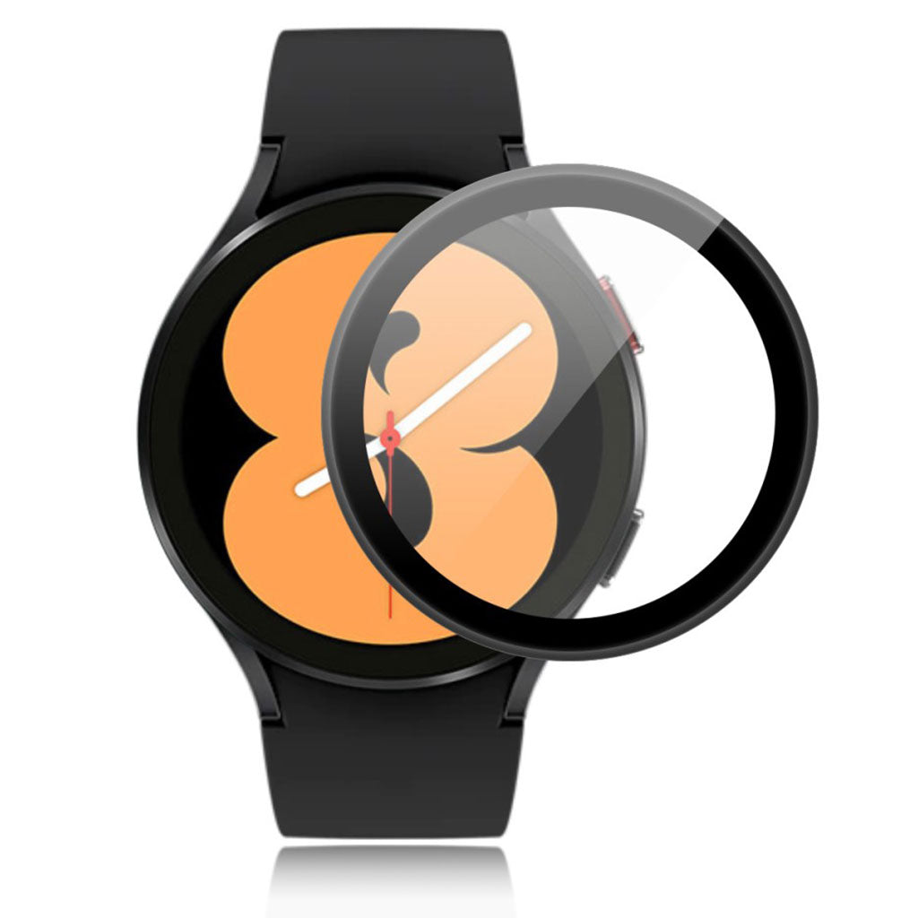 Samsung Galaxy Watch 4 (44mm) Hรฆrdet Glas  3D Kurvet Skรฆrmbeskytter - Gennemsigtig#serie_573