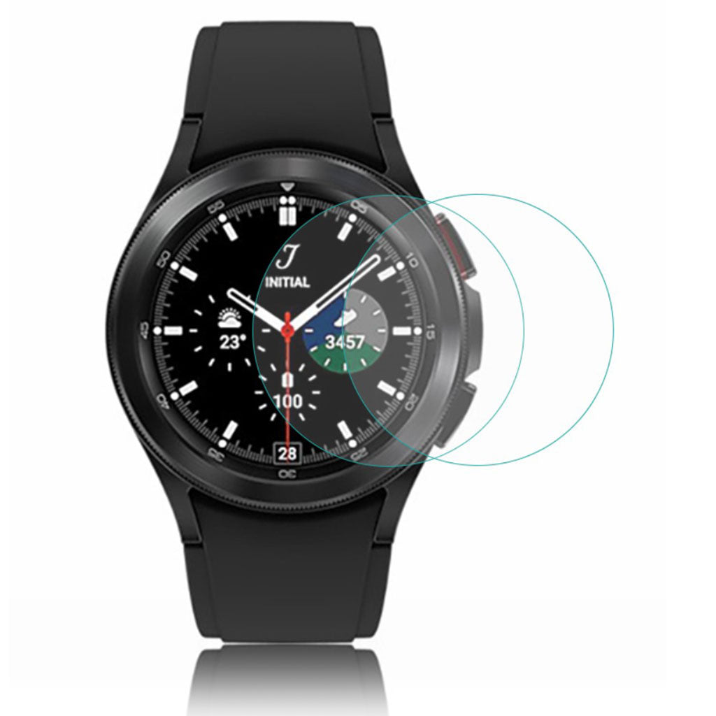 2stk Samsung Galaxy Watch 4 Classic (46mm) Plastik Skรฆrmbeskytter - Gennemsigtig#serie_582