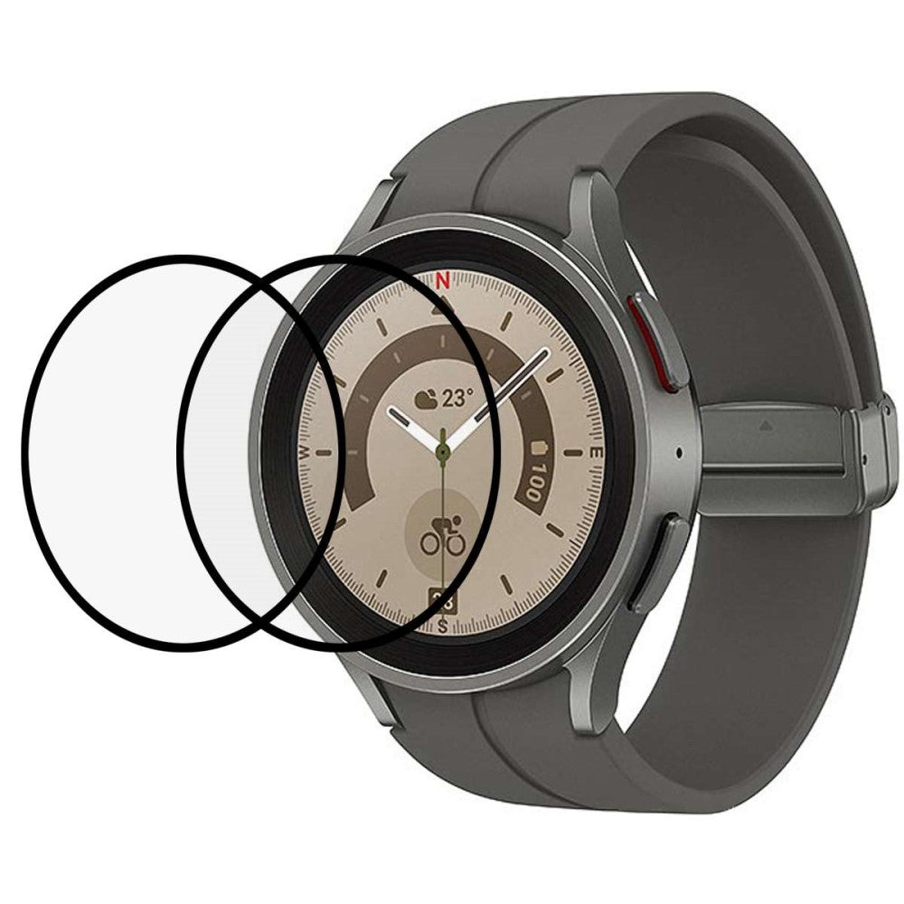 2stk Samsung Galaxy Watch 5 Pro Plastik  HD Skรฆrmbeskytter - Gennemsigtig#serie_963