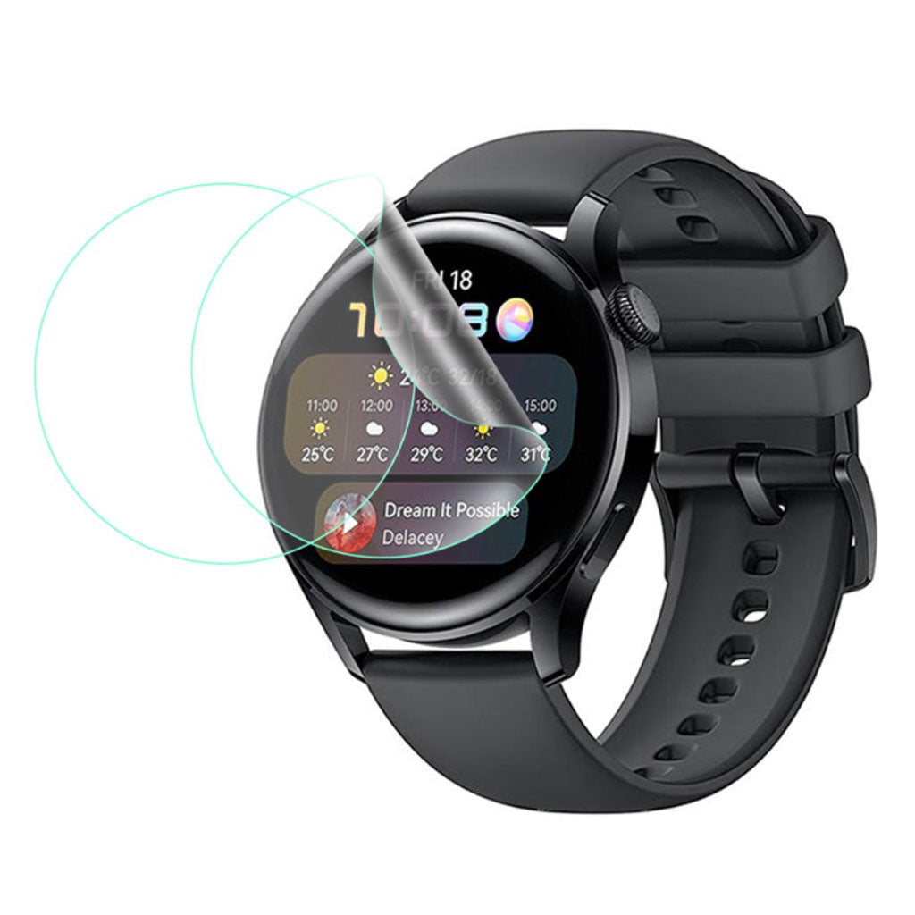 2stk Huawei Watch 3 Plastik Skรฆrmbeskytter - Gennemsigtig#serie_278