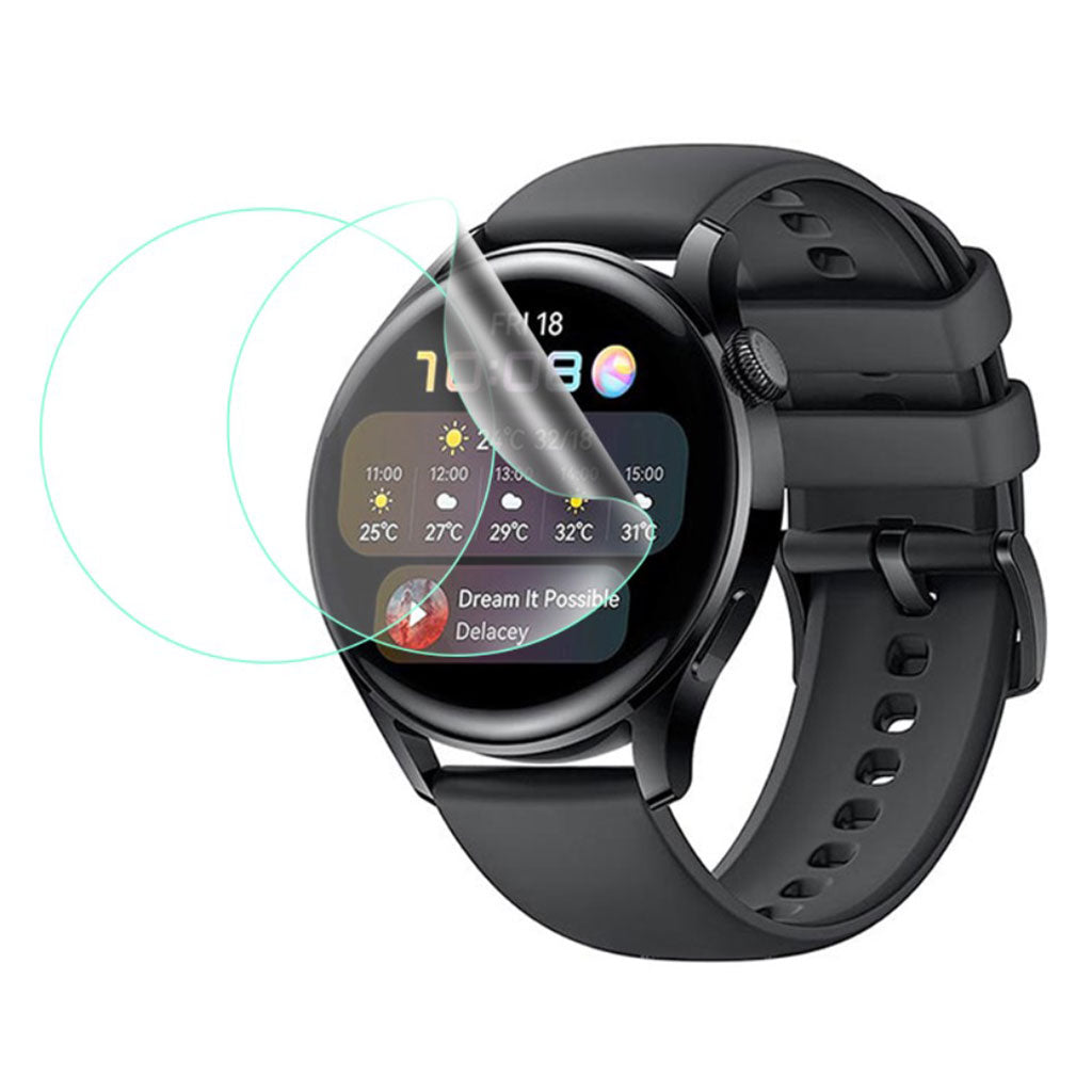 2stk Huawei Watch 3 Plastik Skรฆrmbeskytter - Gennemsigtig#serie_283
